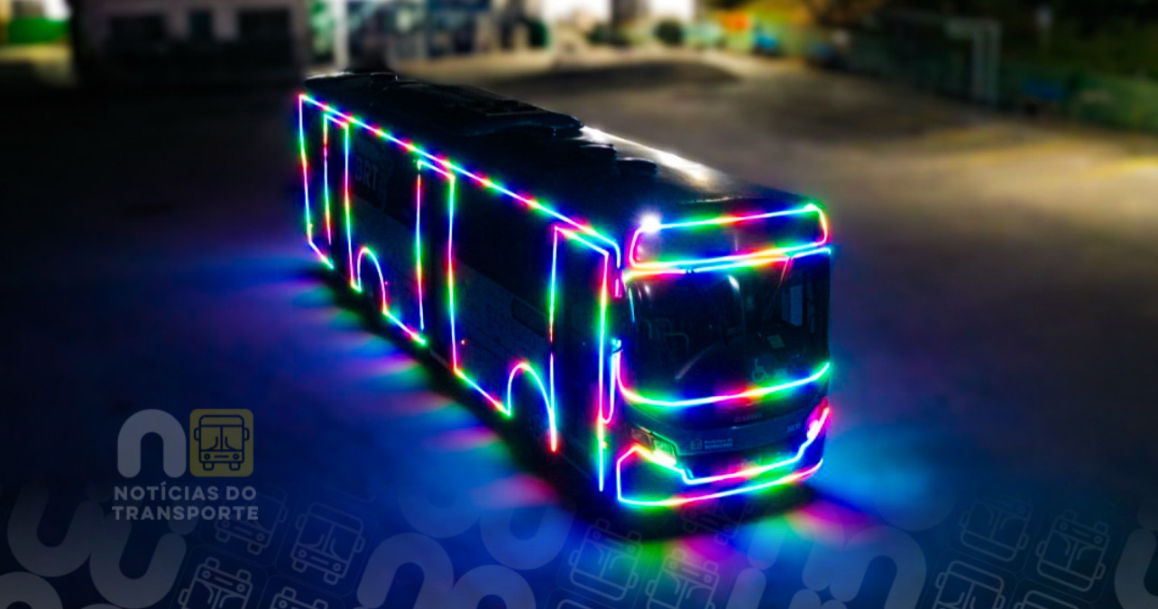 BRT Sorocaba apresenta ônibus iluminado em celebração ao Natal