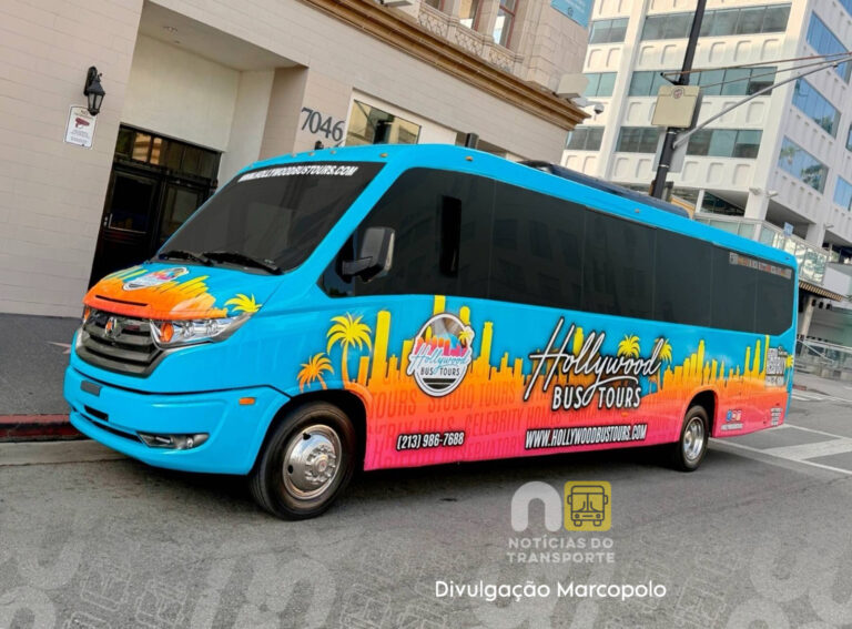 Marcopolo amplia presença nos EUA com venda de micro-ônibus para operadora de turismo de Hollywood