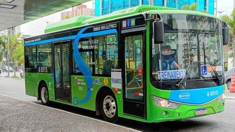 Com Vídeo – A2 Transportes inicia testes com ônibus elétrico JAC Ankai OE-8
