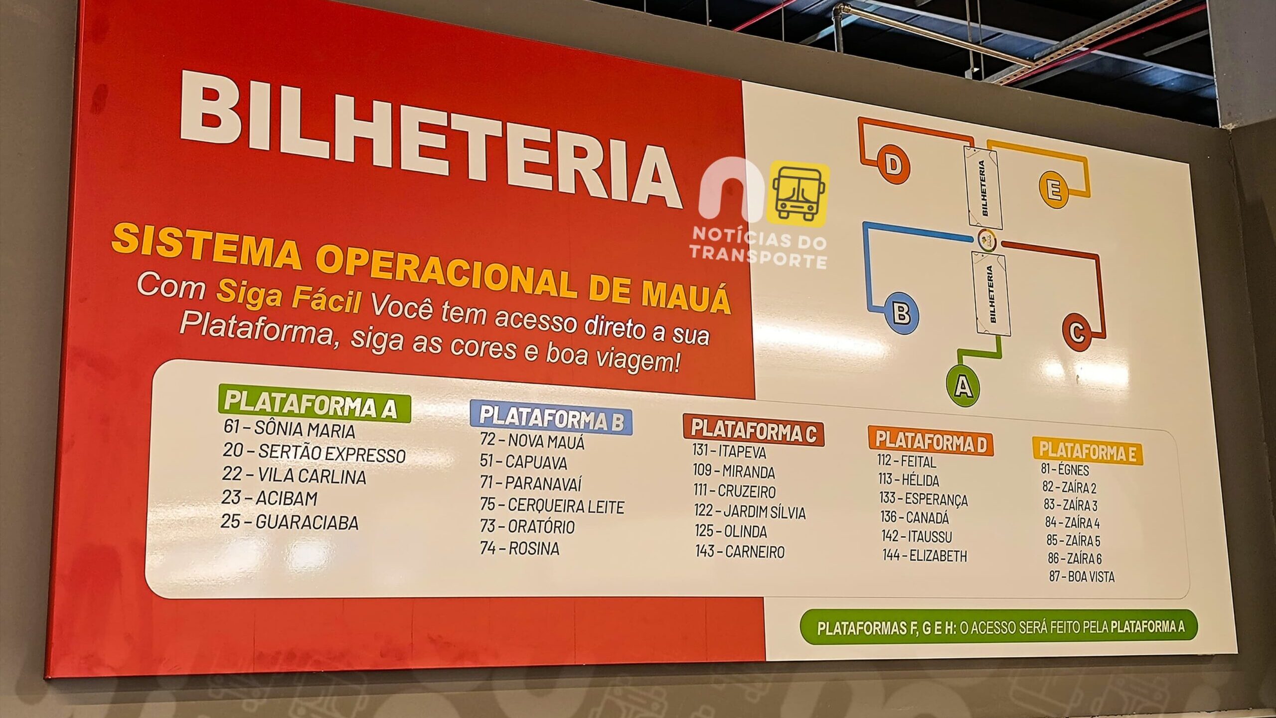 Acessos ao Terminal Central de Mauá passam por modificações nesta terça-feira (10)